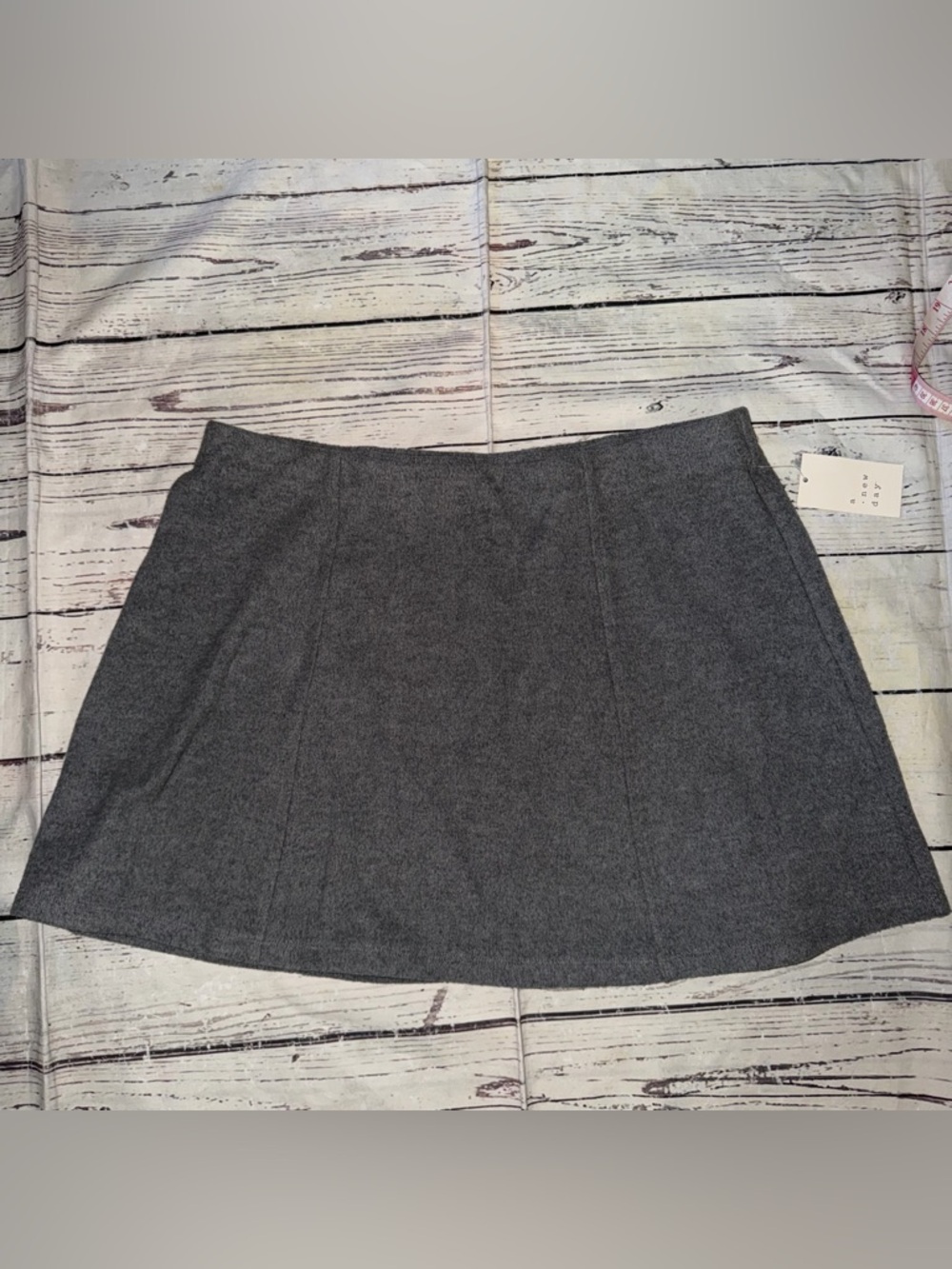 a new day Charcoal Gray Mini A-Line Skirt